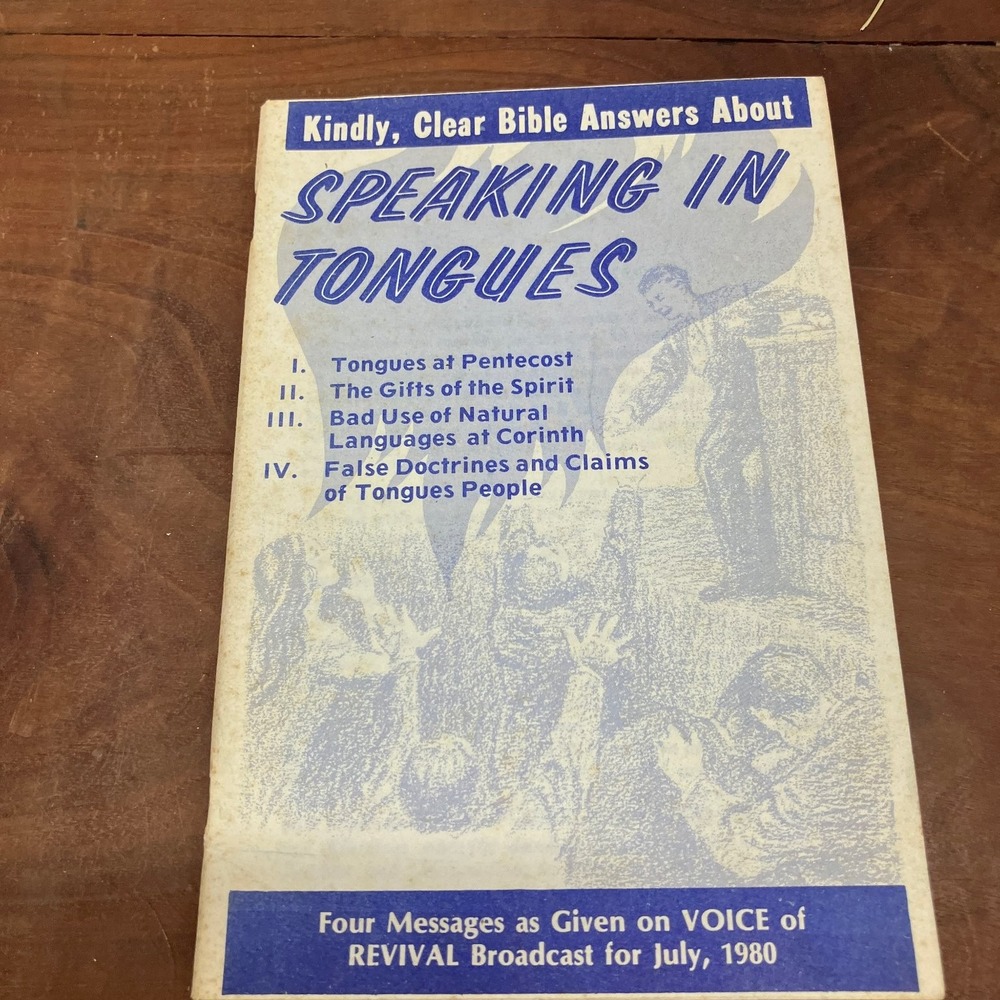 Speaking in Tongues Bible Answers 1980 Religious Pamphlet Sword of the Lord